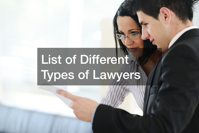 List of Different Types of Lawyers